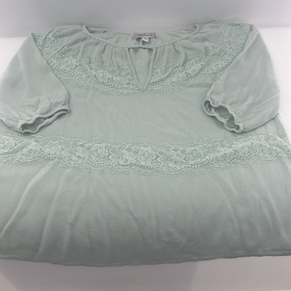 Blu Heaven Muslin Lace Trim Tunic - Picture 4 of 9